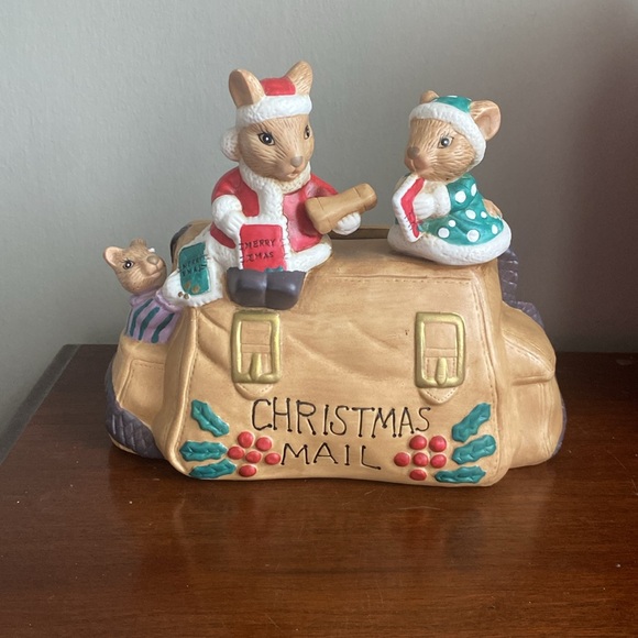 Porcelain Christmas Card Holder- RARE Find - Picture 3 of 6